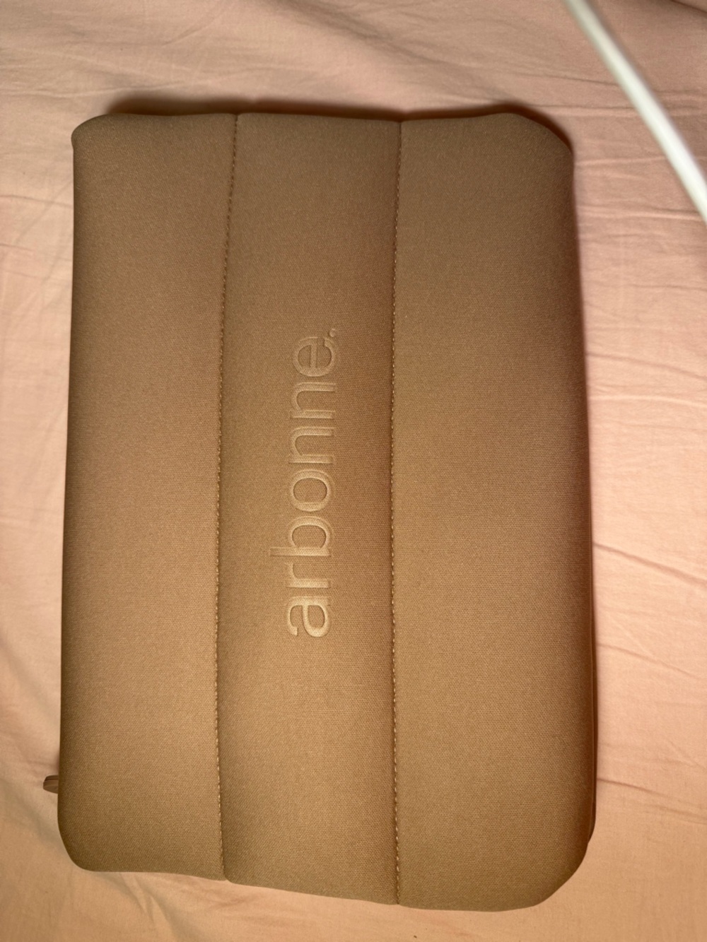 arbonne Neoprene Pouch in Taupe bubble bag